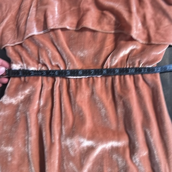 Alice+Olivia Peach Velvet Y2K Mini Dress Size 2 NWT - Picture 8 of 9